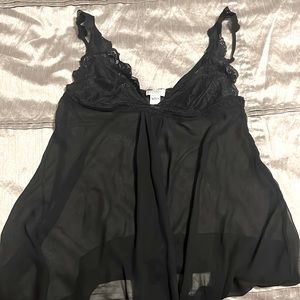 Chiffon and lace babydoll